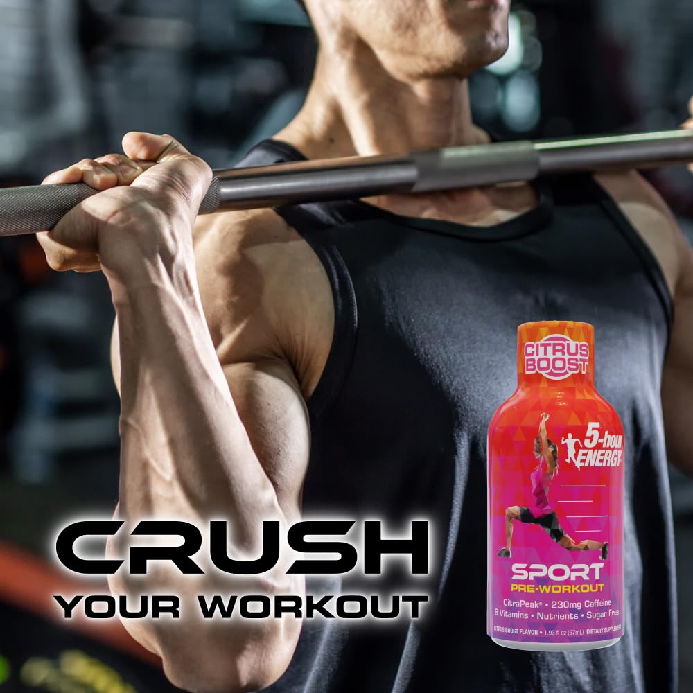 5-hour ENERGY uso en gimnasio antes del entrenamiento, aumenta energía
