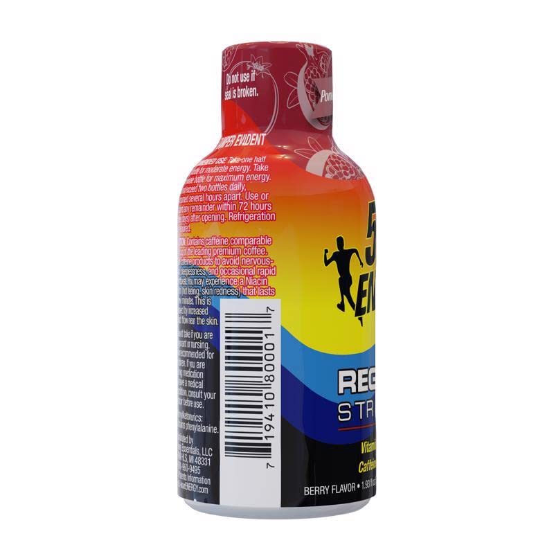 5-hour ENERGY shot en mano listo para beber ofrece energía inmediata al instante