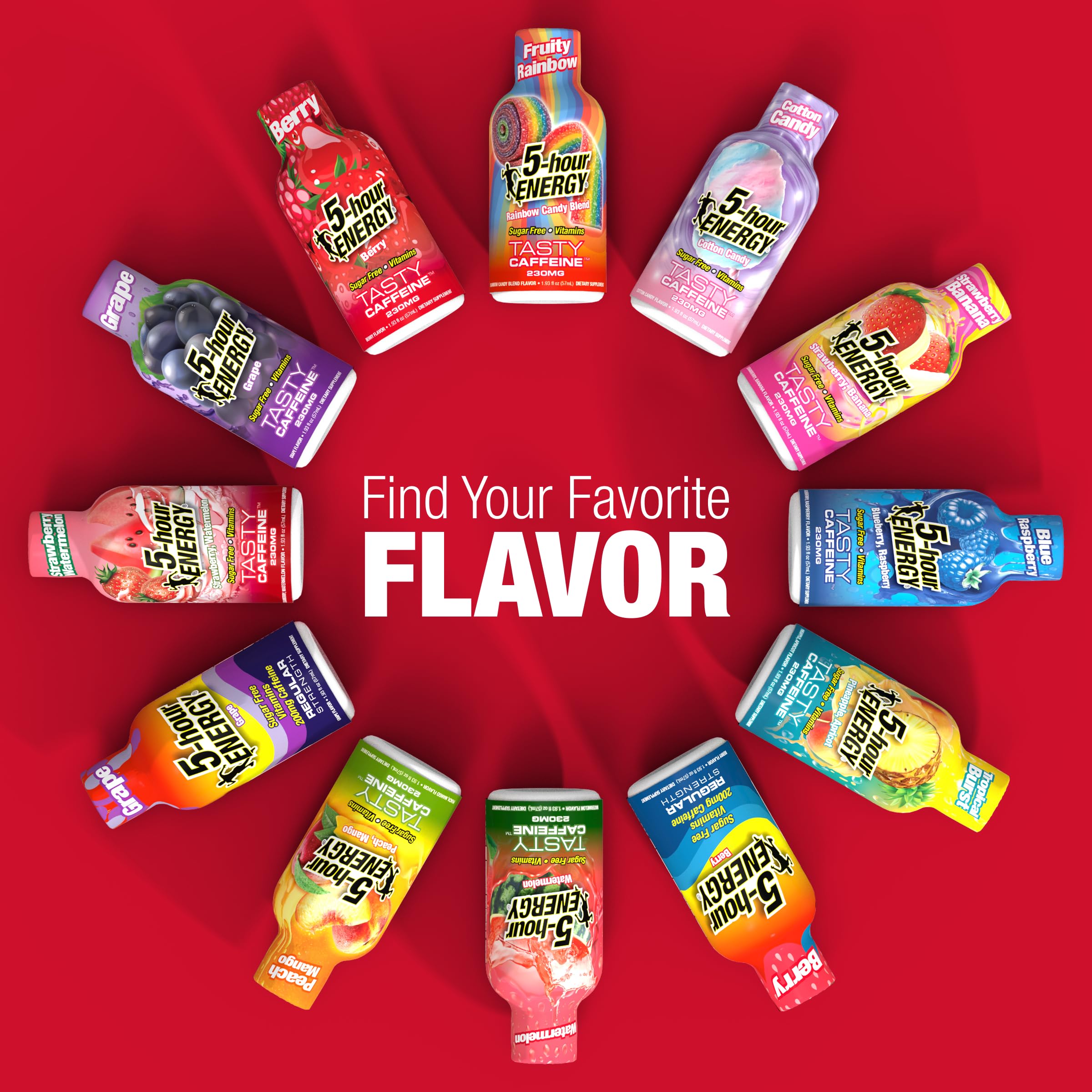5-hour ENERGY etiqueta nutricional visible con información clara