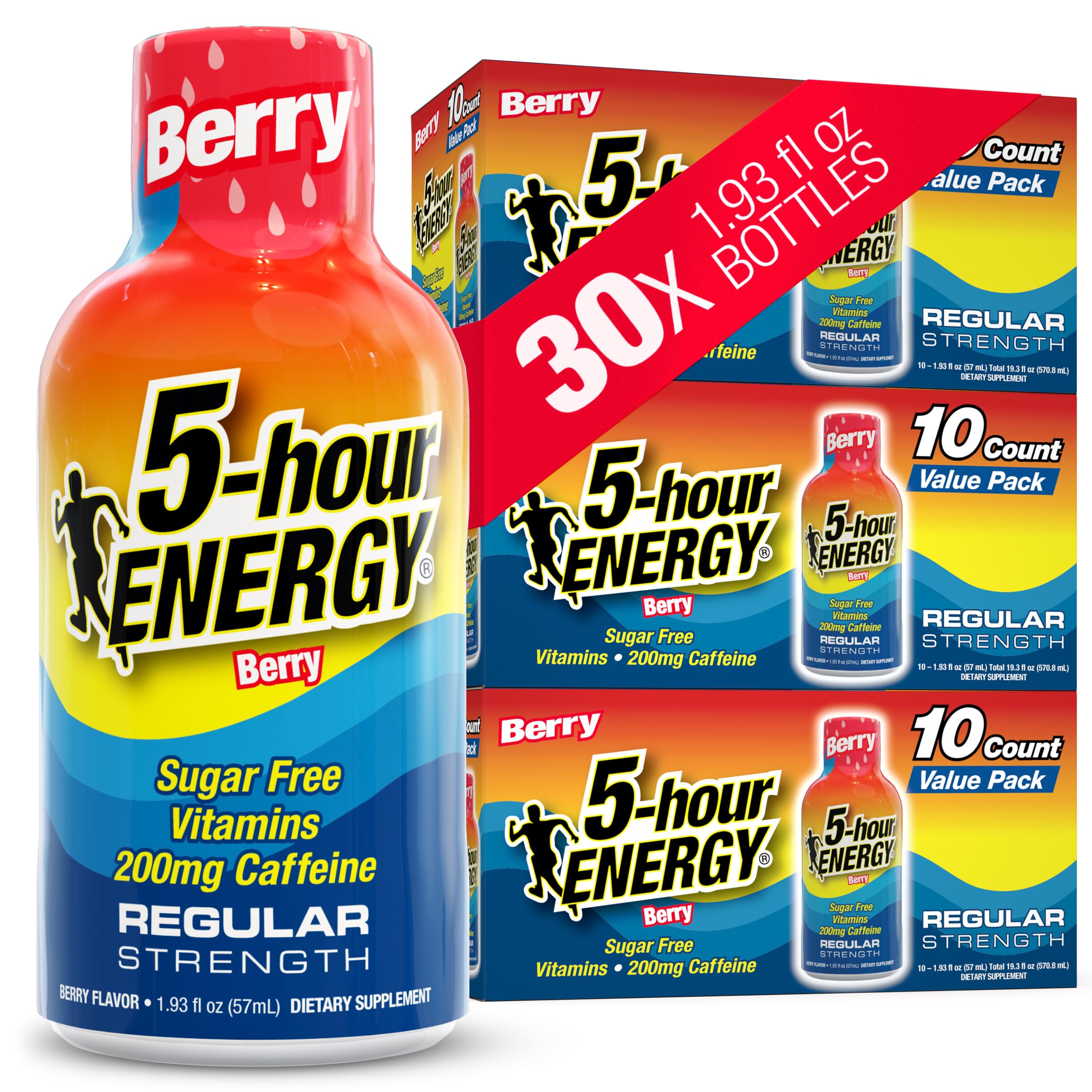5-hour ENERGY frente del empaque mostrando formato práctico y beneficios