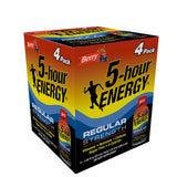 5-hour ENERGY frontal paquete de 4 berry con formato práctico y energía instantánea