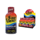 5-hour ENERGY frente del paquete pomegranate mostrando presentación compacta y portátil