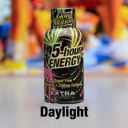 5-hour ENERGY detalle de la textura líquida y etiqueta clara