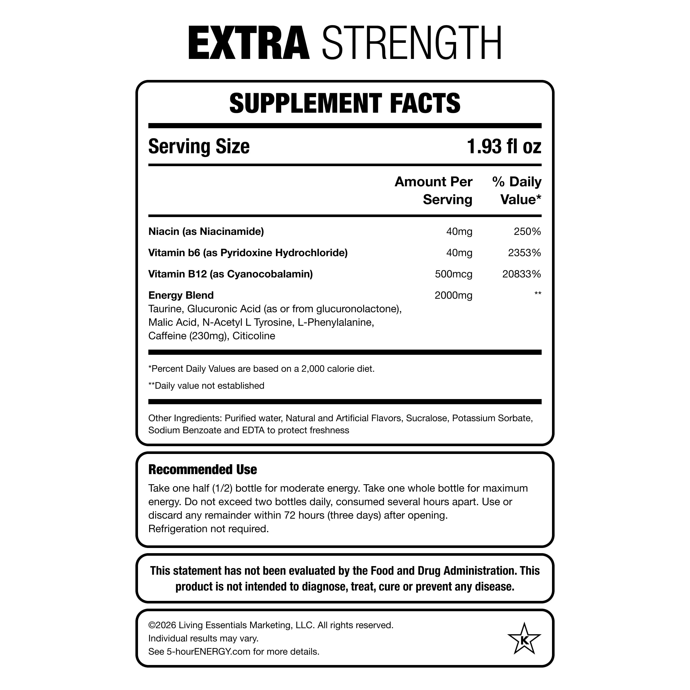 5-hour ENERGY shot Grape mostrando color y energía portátil