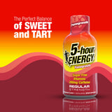 5-hour ENERGY botella detalle del tapón y diseño, fácil de abrir