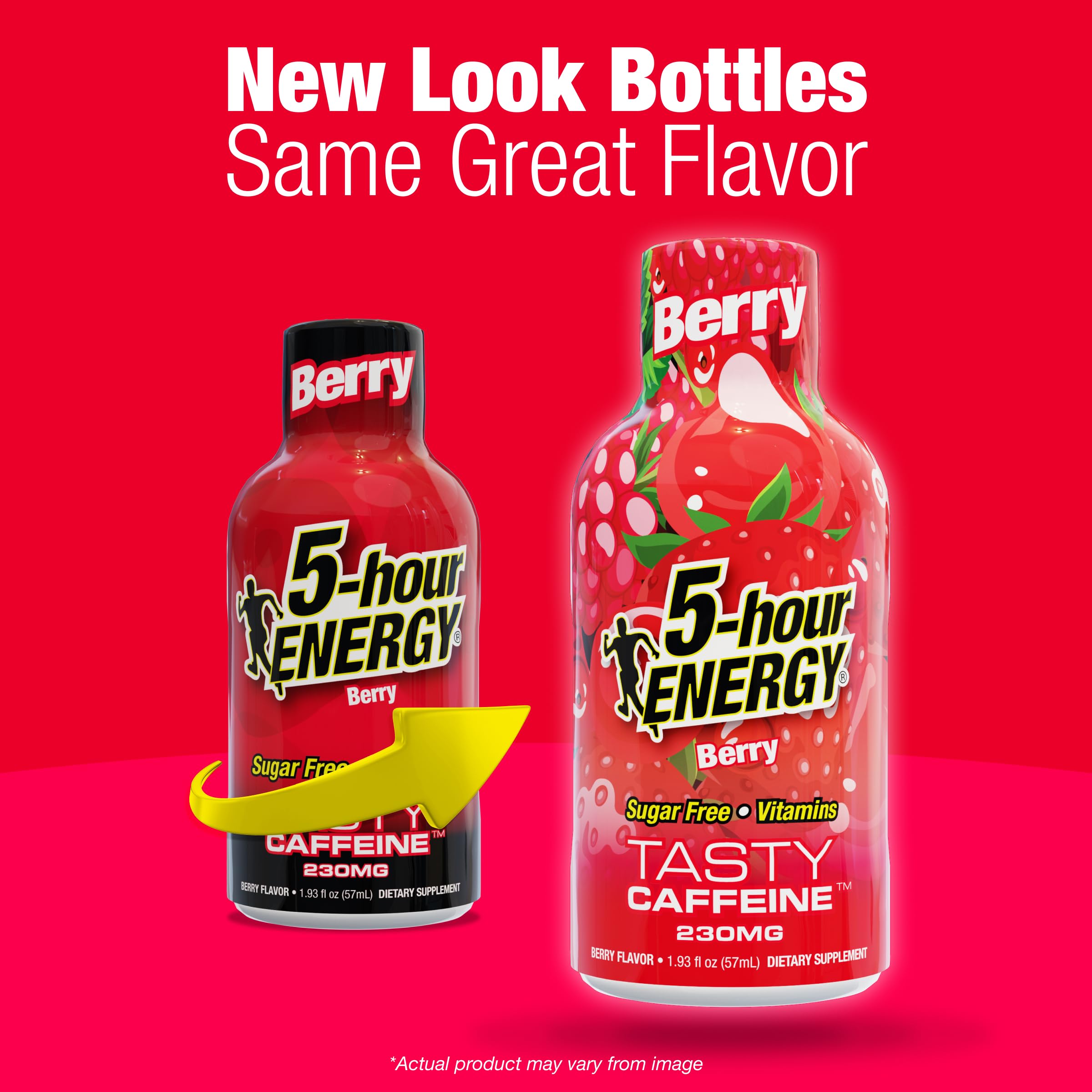 5-hour ENERGY textura del líquido berry destacando sabor intenso