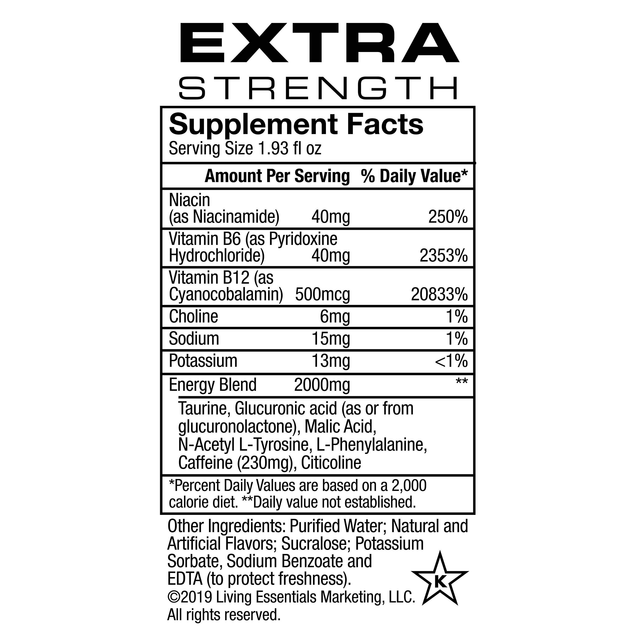 5-hour ENERGY detalle del líquido para apreciar textura y calorías bajas