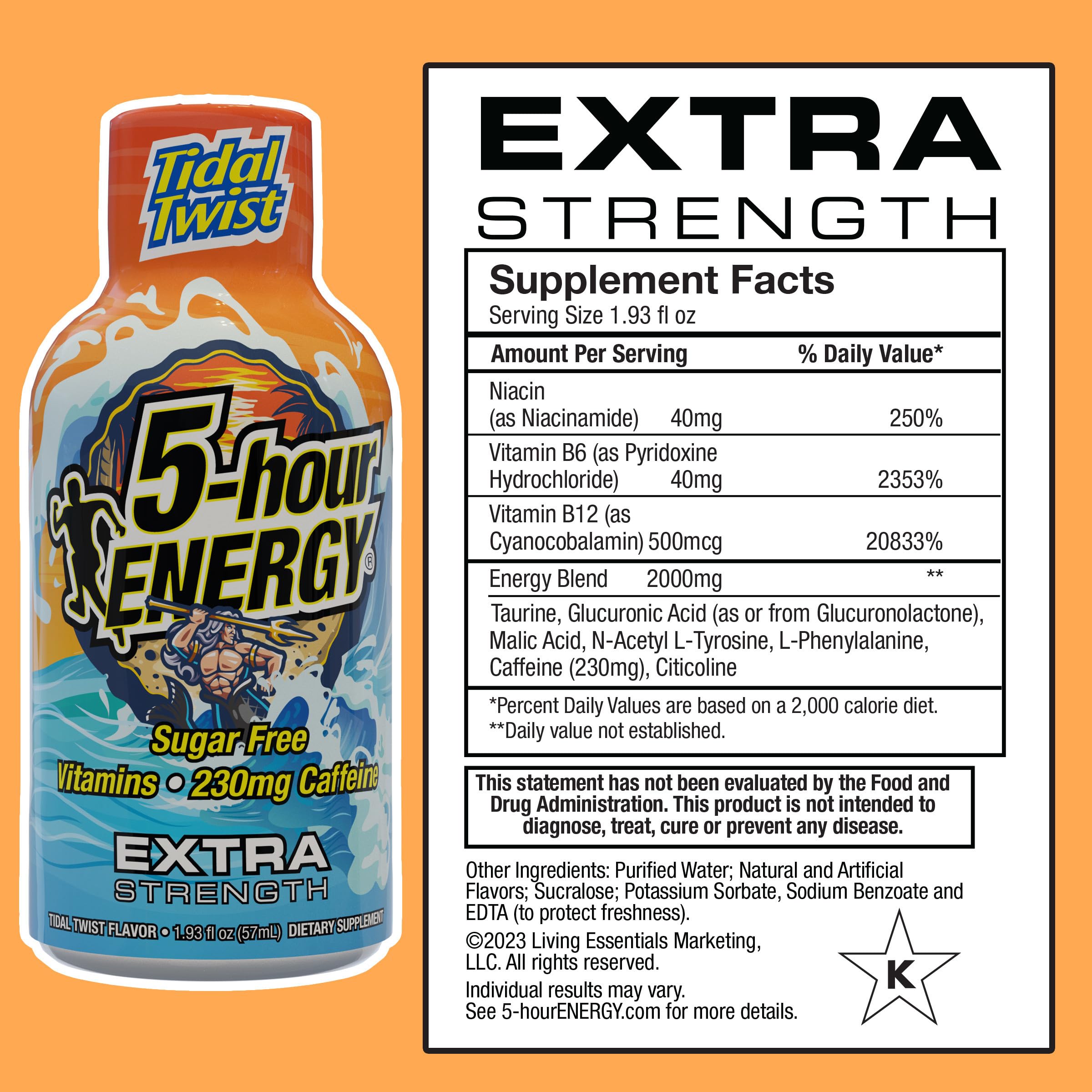 5-hour ENERGY botella abierta lista para beber, conveniencia inmediata