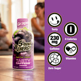 5-hour ENERGY shot en guantera durante viaje, beneficio concentración al conducir