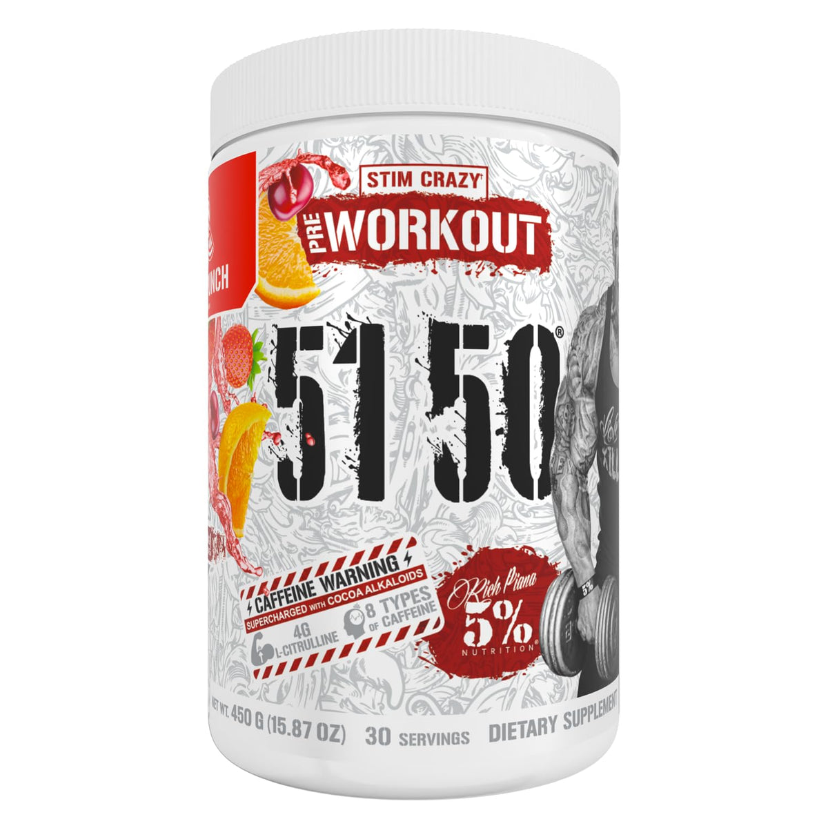 5% Nutrition 5150 frente del envase mostrando diseño y dosis visibles