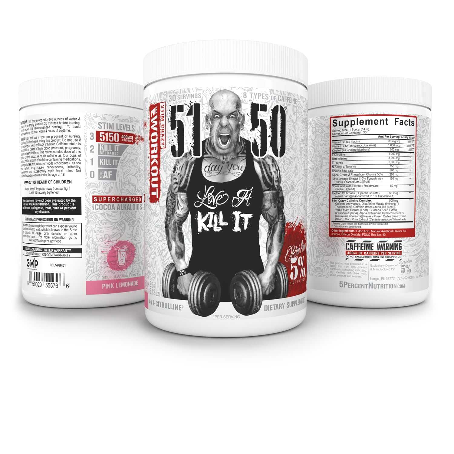 5% Nutrition 5150 vaso preparado listo para entrenar con efecto rápido