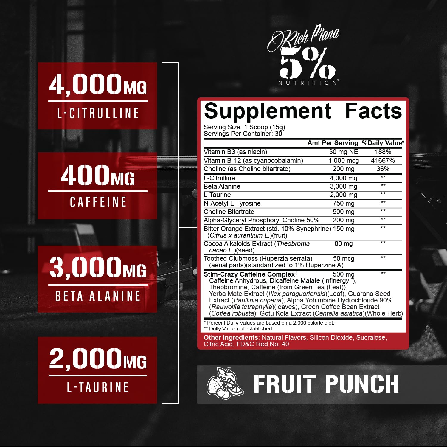 5% Nutrition 5150 polvo textura cercana que destaca solubilidad rápida