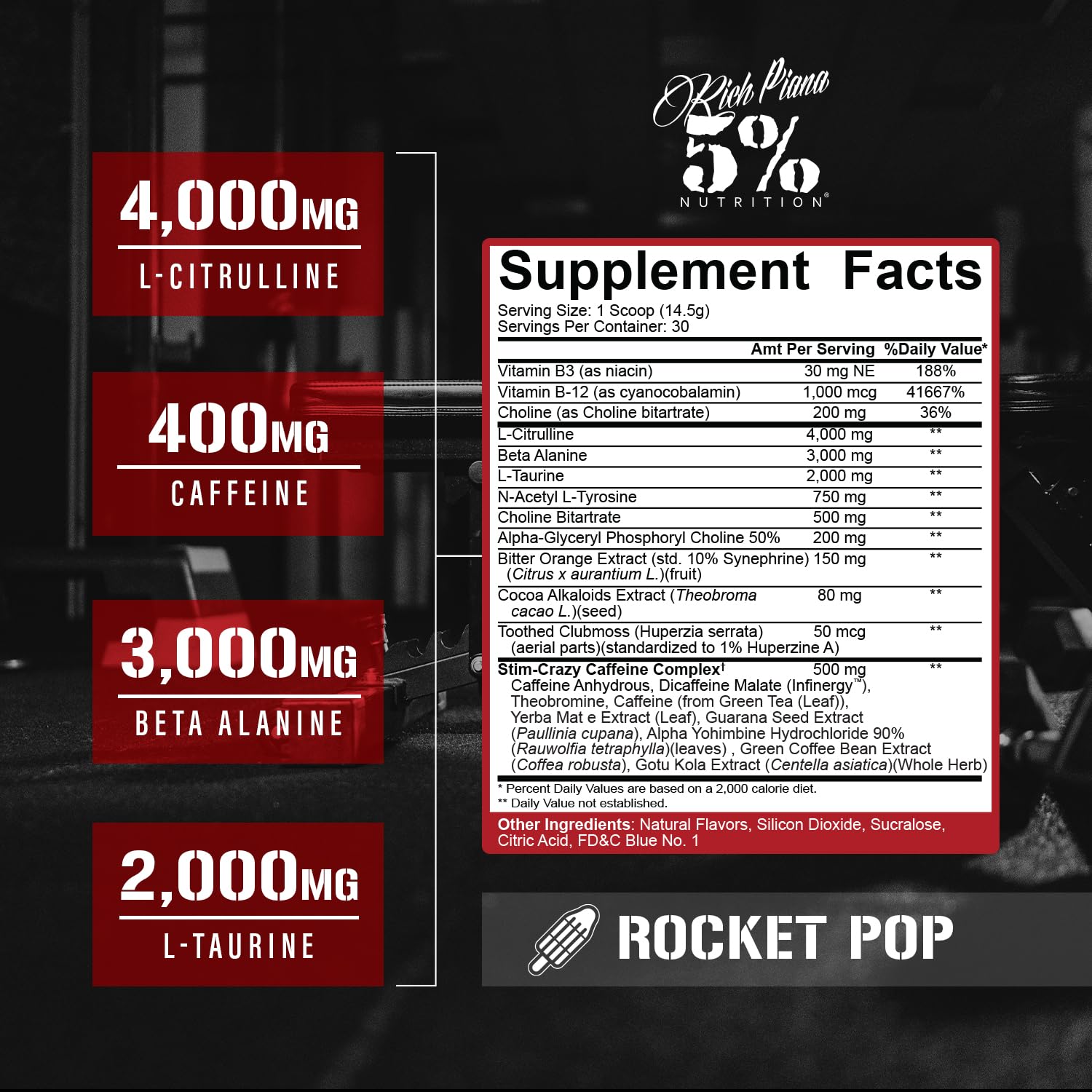 5% Nutrition polvo 5150 en primer plano que destaca la textura y solubilidad