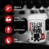 5% Nutrition 5150 preparado en vaso mostrando color y frescura Blue Ice