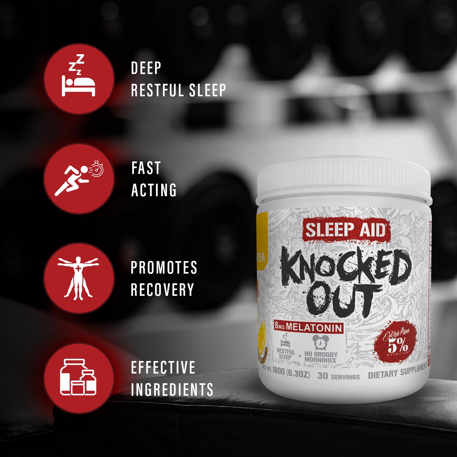 Taza con bebida preparada de 5% Nutrition chocolate caliente para relajación nocturna