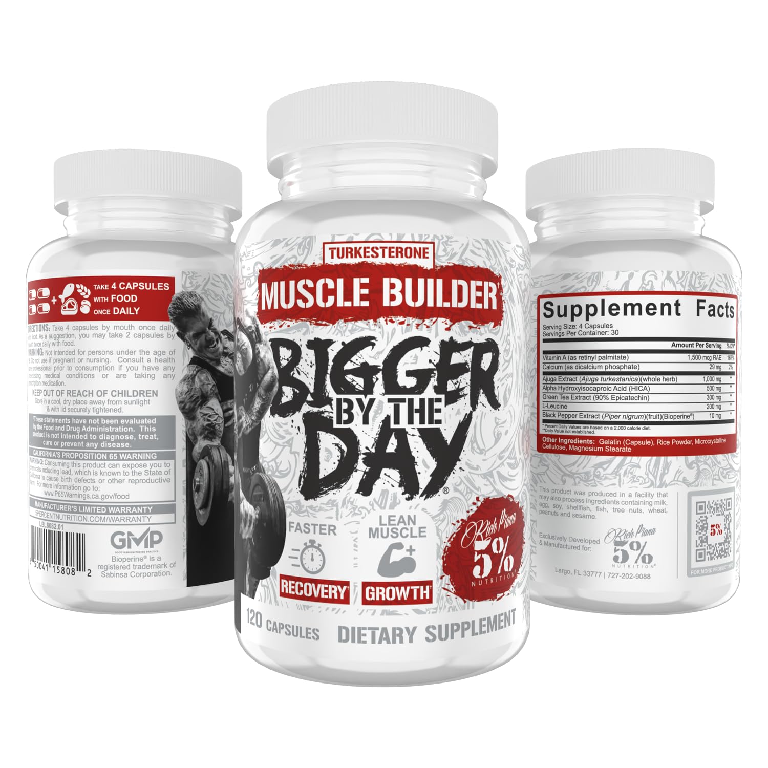 5% Nutrition frasco en ambiente lifestyle transmitiendo confianza