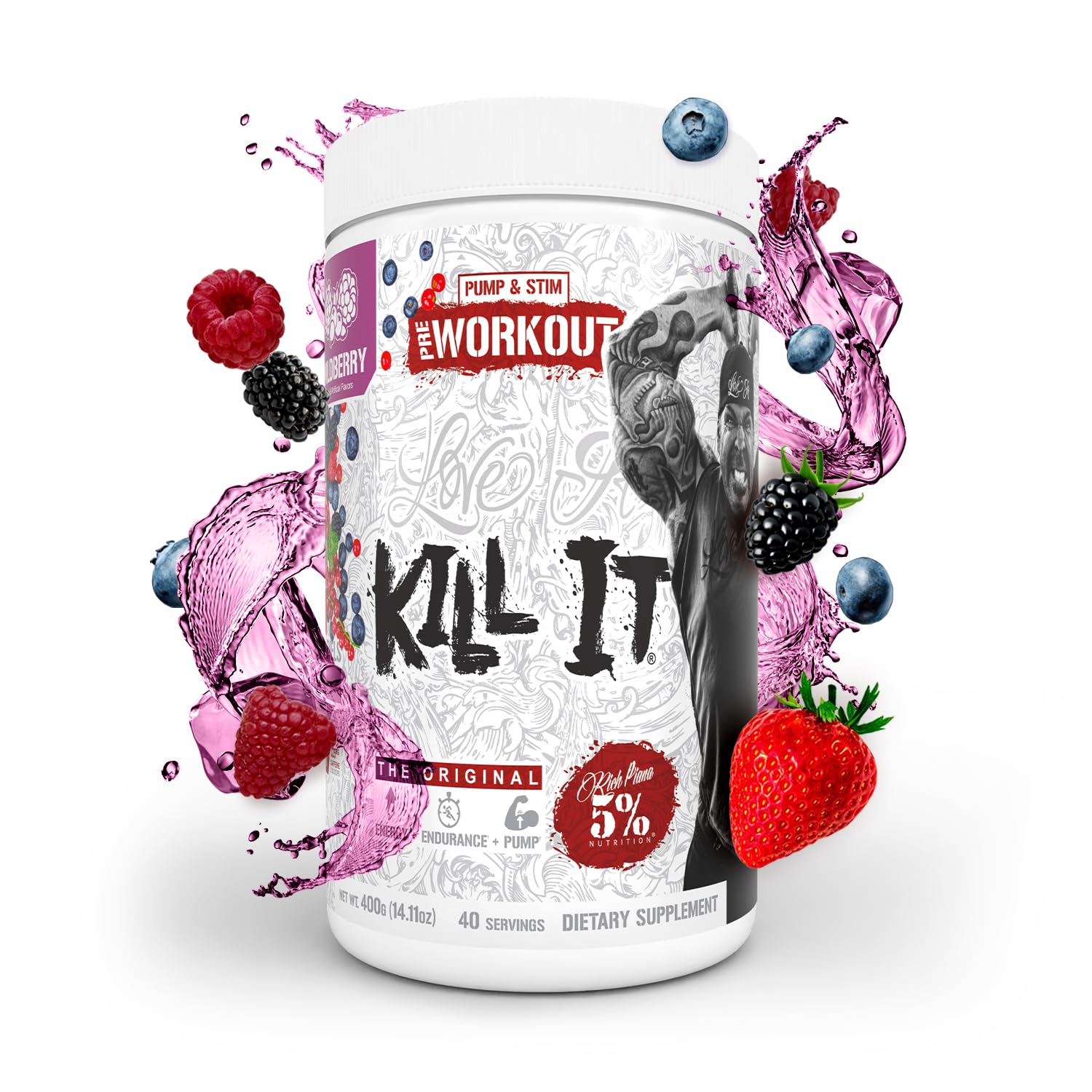 5% Nutrition comparación de servicio Kill It junto a regla para escala