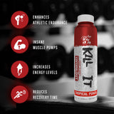 5% Nutrition lata en uso durante entrenamiento para enfoque prolongado