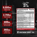 5% Nutrition tarro abierto con textura de polvo y aspecto soluble para mezclar rápido