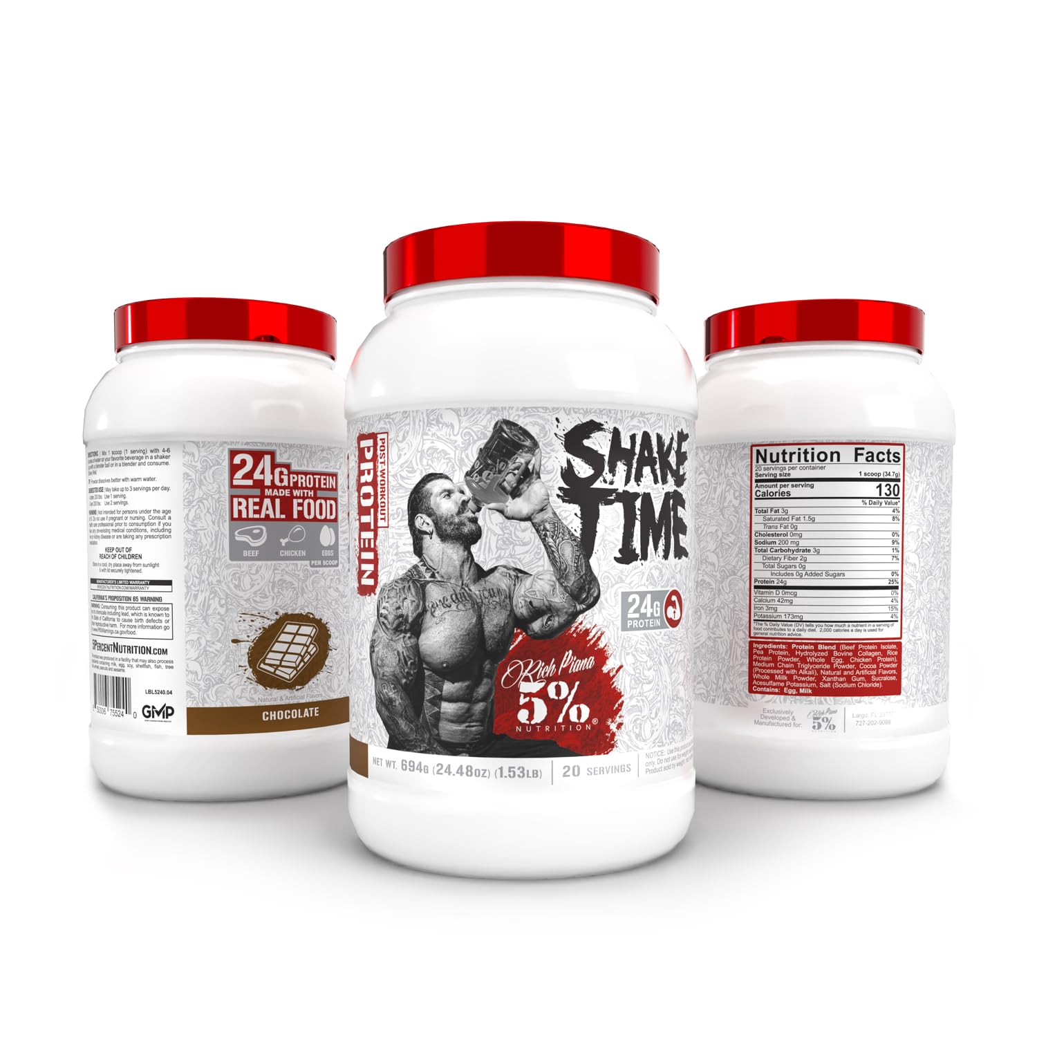 5% Nutrition primer plano de la textura del batido que resalta su mezcla homogénea y sabor