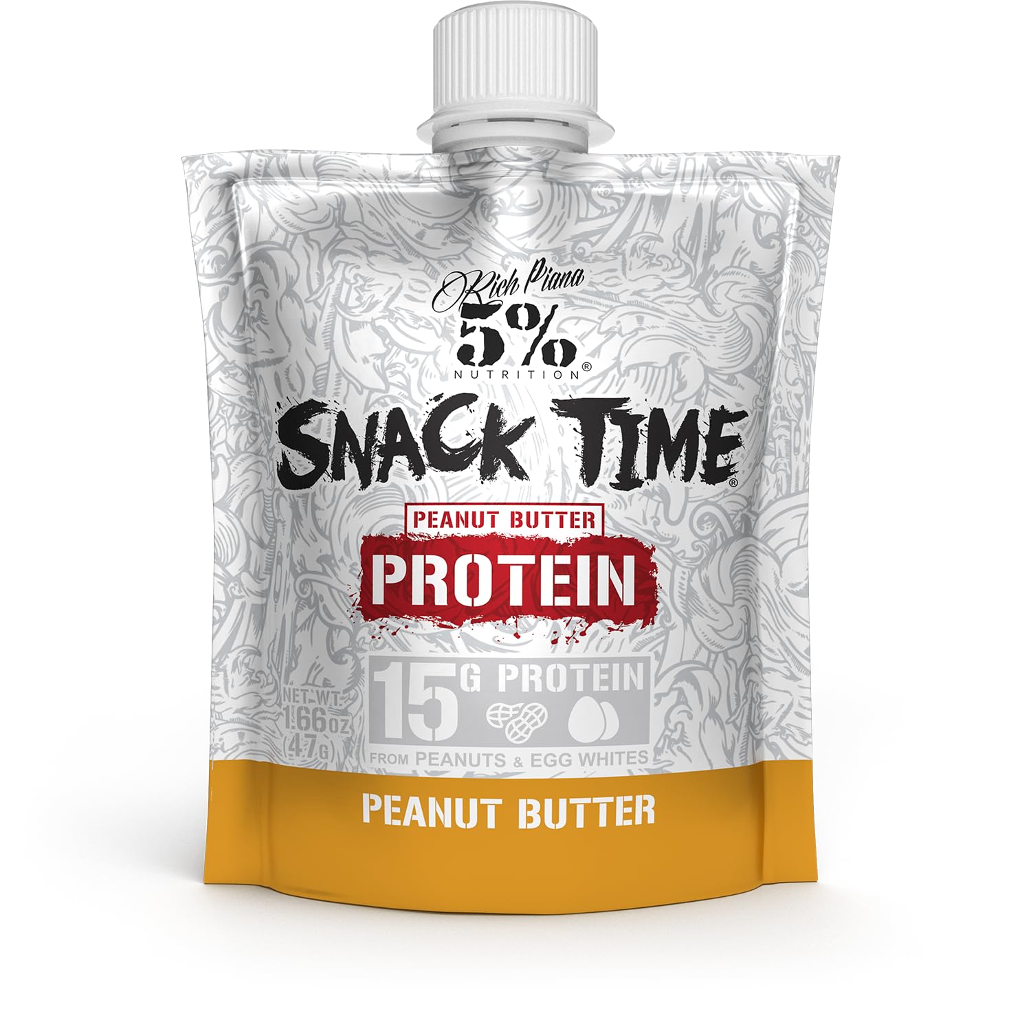 5% Nutrition textura cremosa de mantequilla de cacahuate, sabor apetitoso