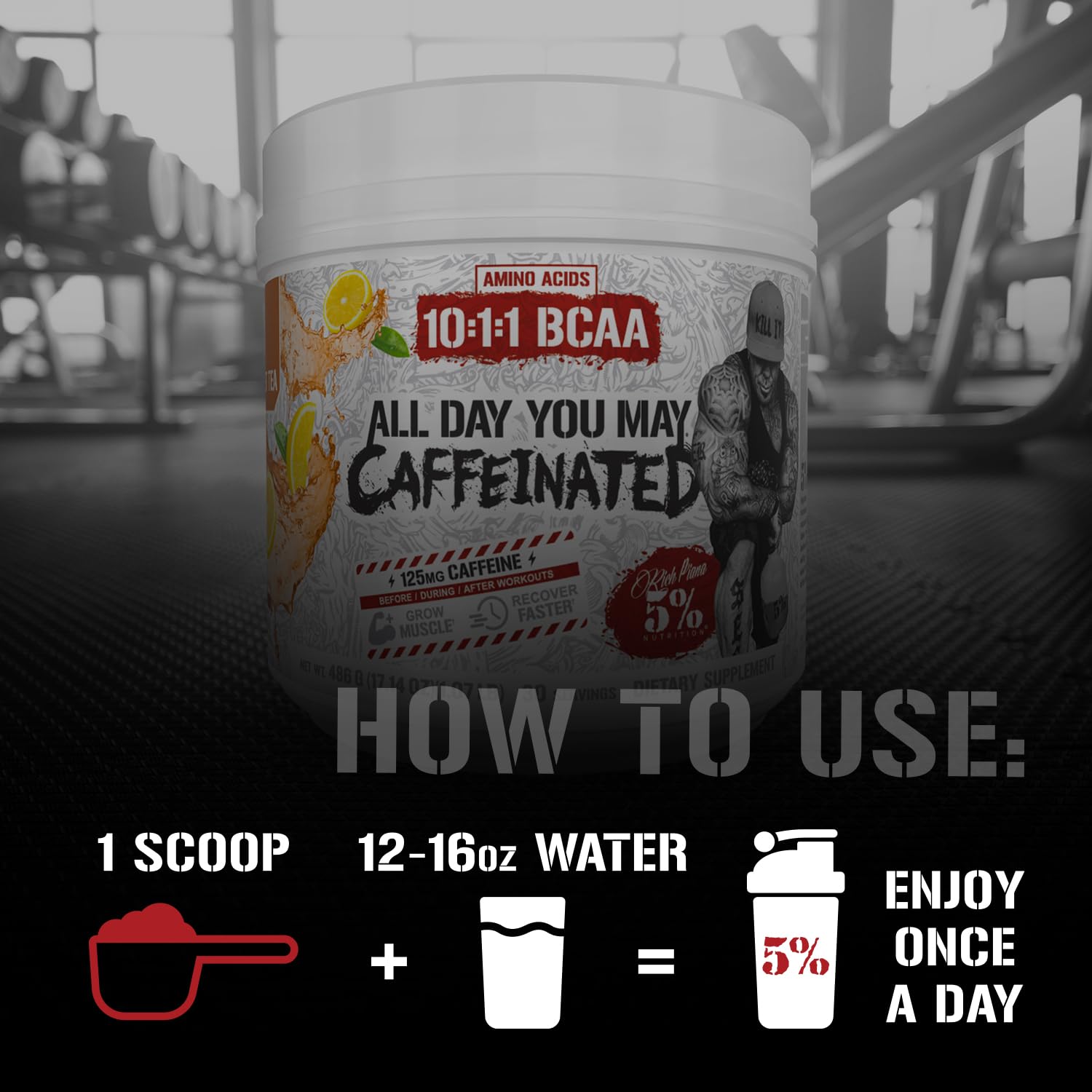 5% Nutrition vaso con bebida preparada listo para consumir y beneficiar hidratación