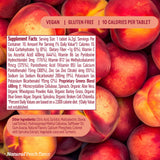 Vaso con bebida 8Greens durazno listo para beber en una pausa energética