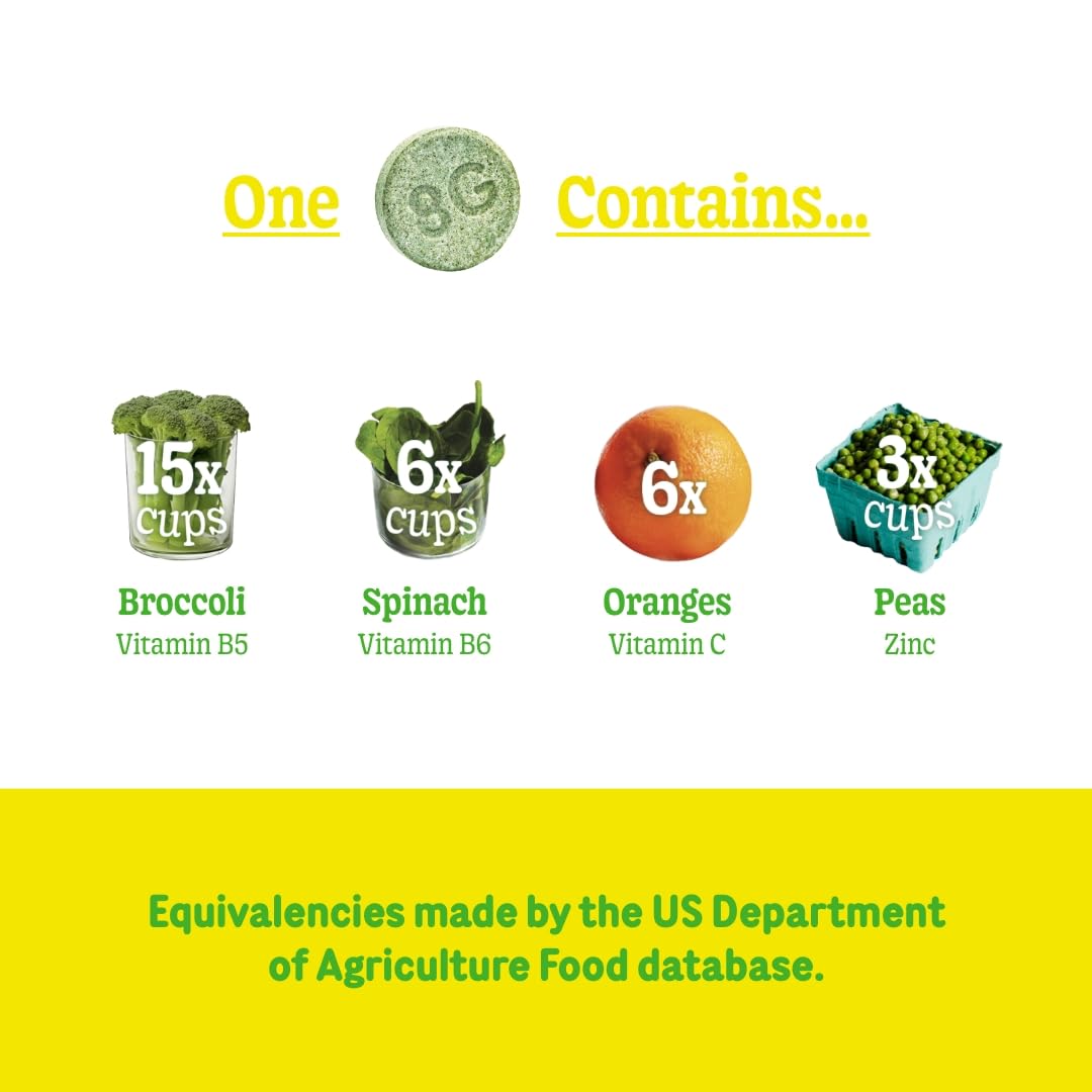8Greens etiqueta nutricional visible para verificar vitaminas y minerales