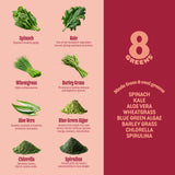 8Greens etiqueta nutricional ampliada, transparencia en ingredientes