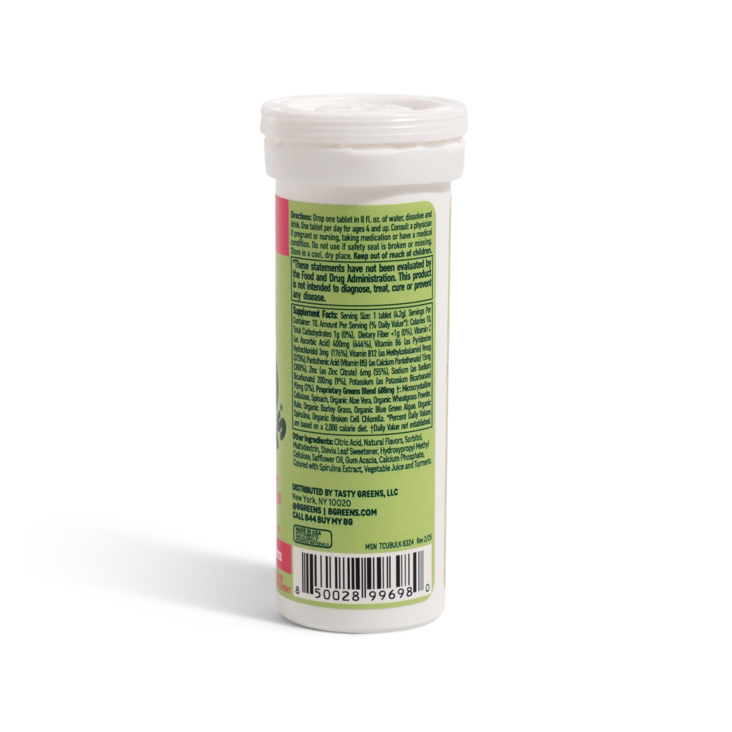 8Greens burbujas efervescentes que facilitan consumo agradable
