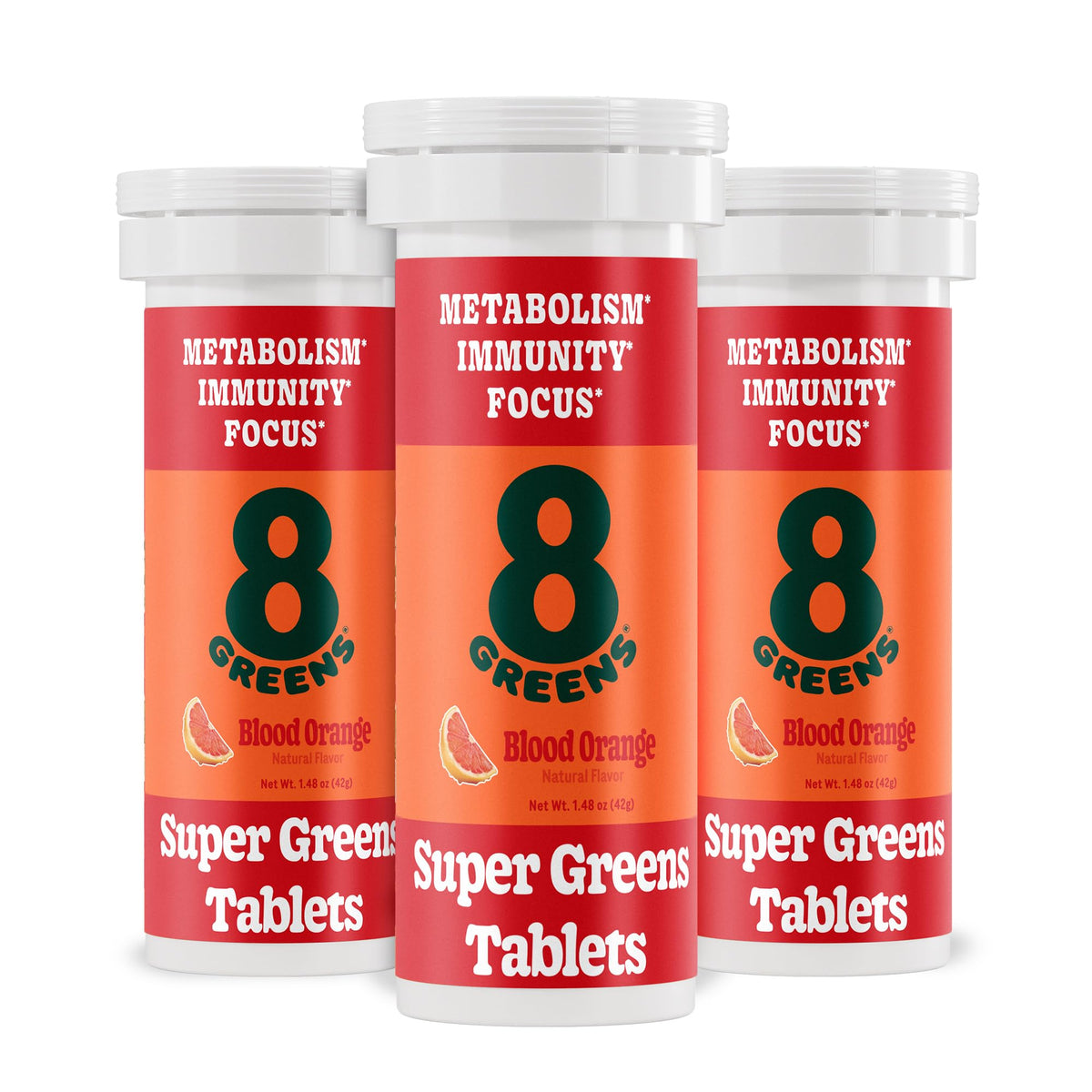 8Greens tubo frontal mostrando envase y conveniencia de transporte