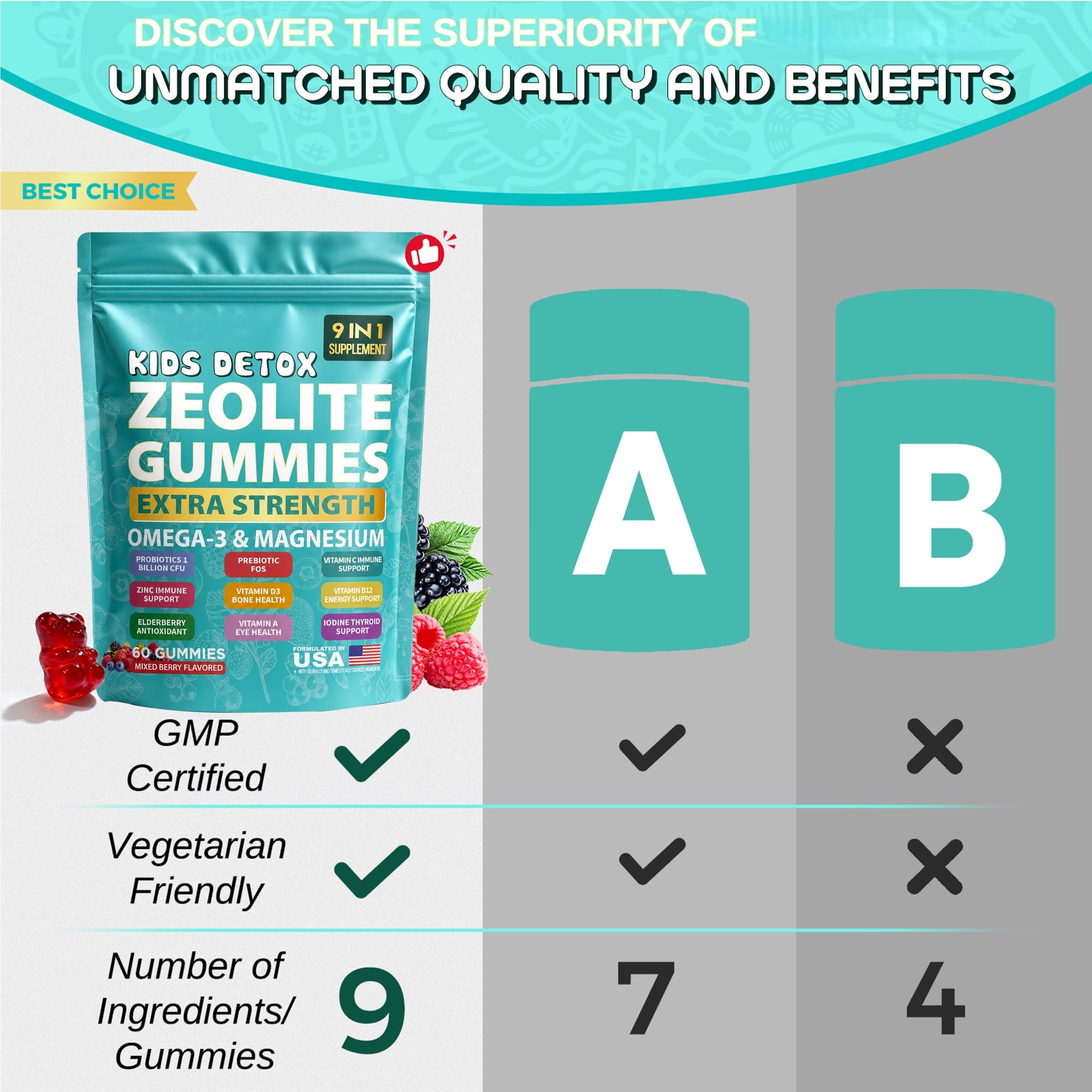 A Curated Vibe etiqueta con lista de ingredientes para transparencia