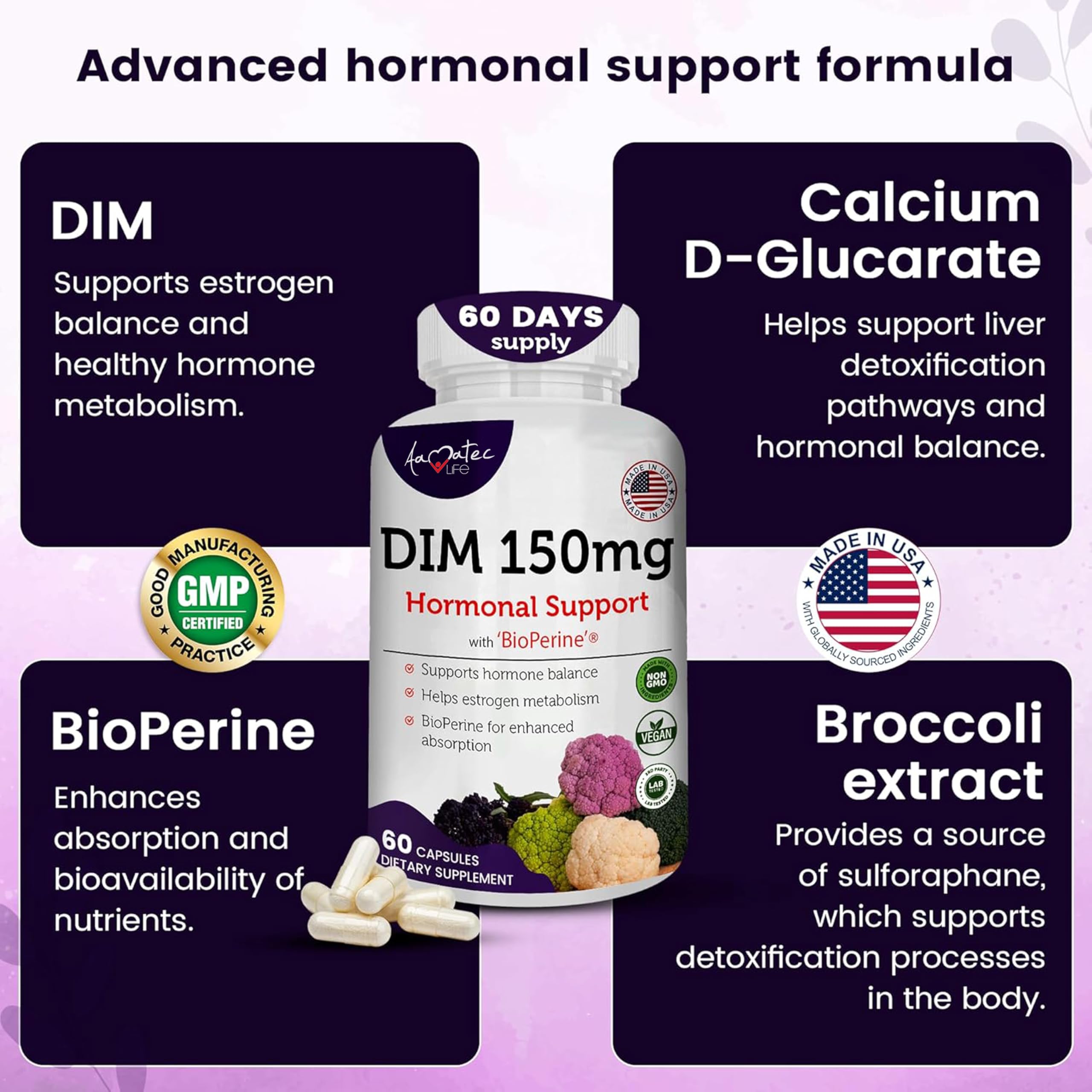 AAMATEC LIFE ingredientes crucíferos como brócoli destacando origen natural
