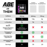 ABE all black everything cuchara medidora junto a envase para control de dosis