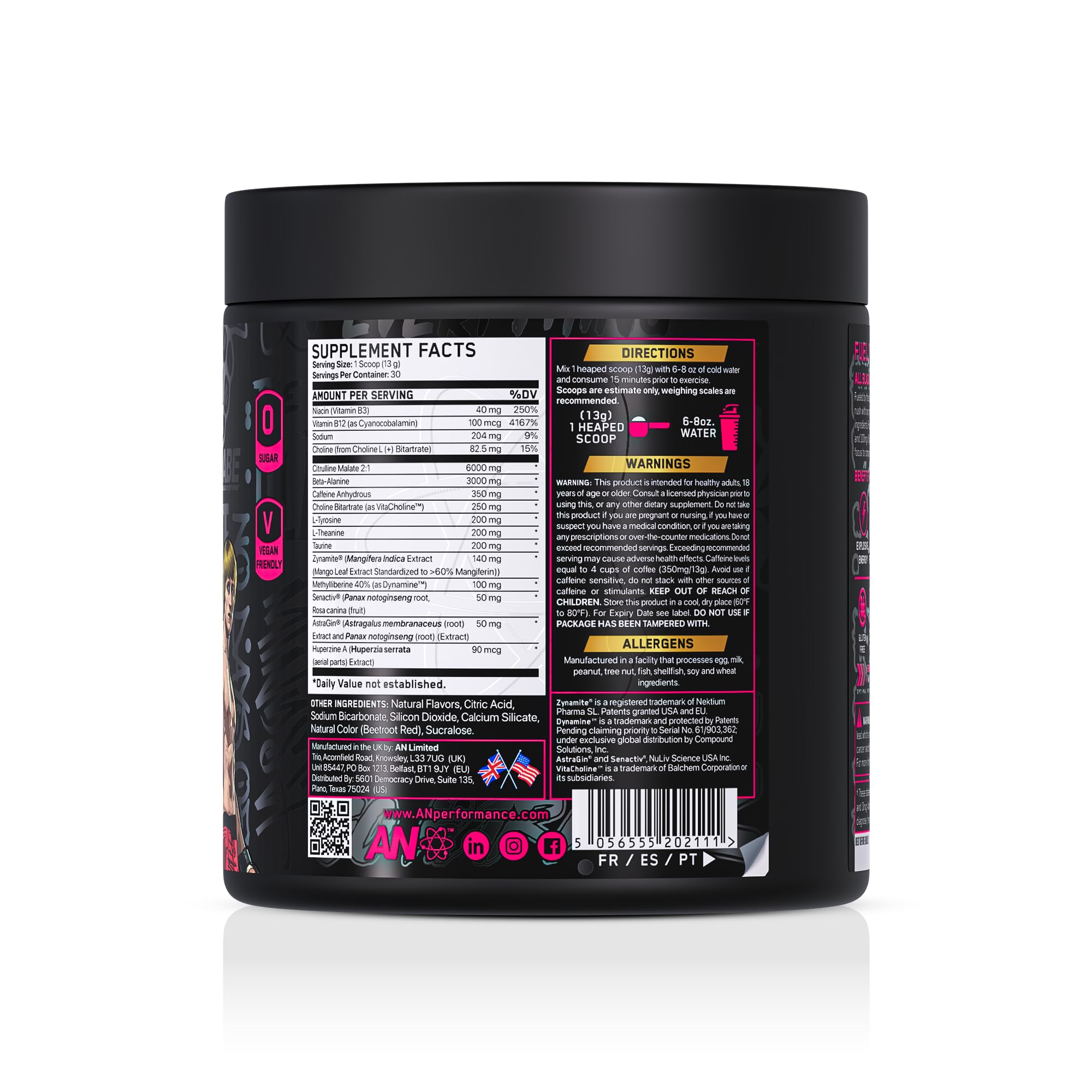 ABE all black everything atleta en gimnasio usando el pre-workout antes de levantar