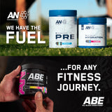 ABE all black everything en uso en gimnasio mostrando aumento de bombeo muscular