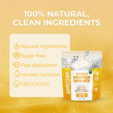 About Time etiqueta trasera con ingredientes y datos nutricionales