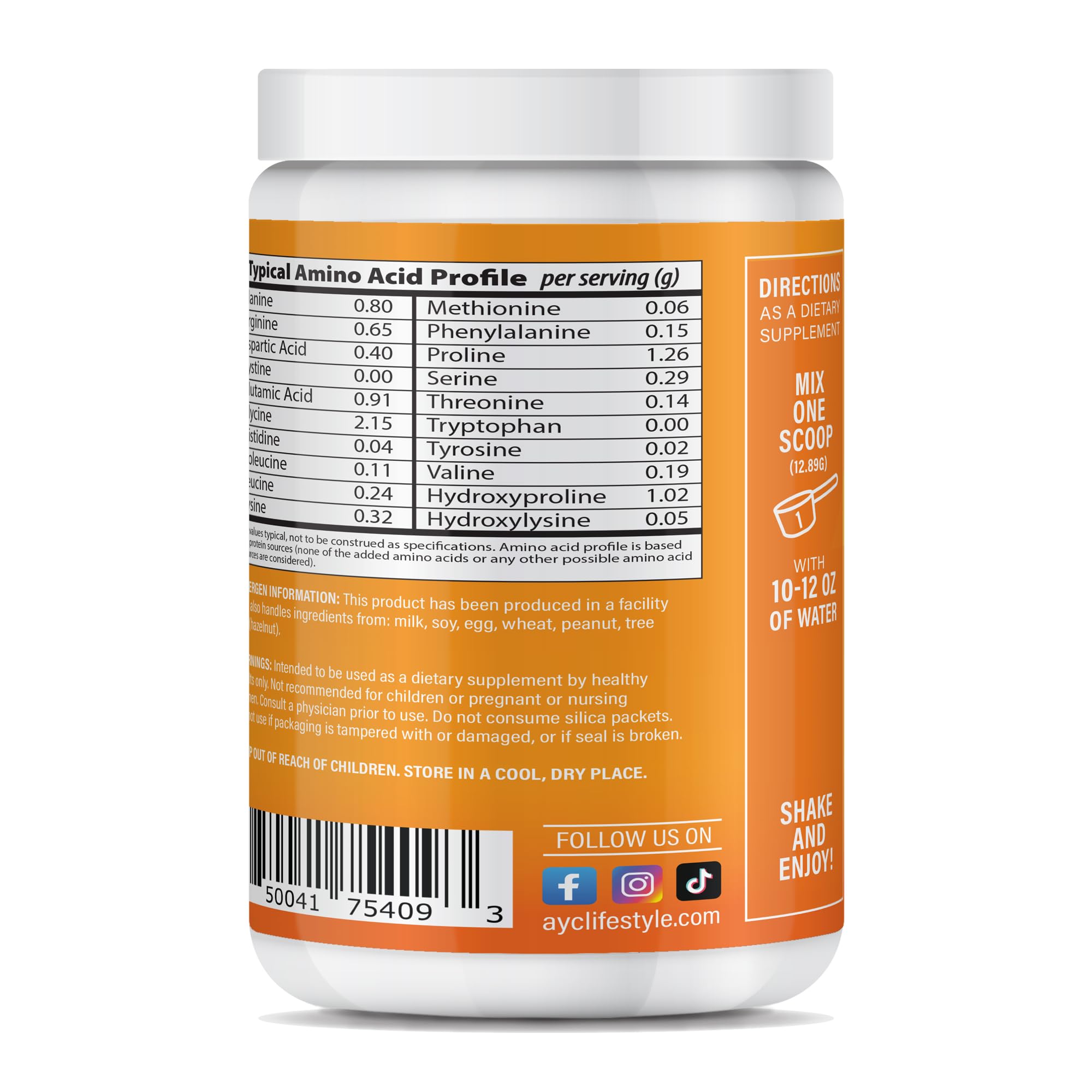 ABOUT YOUR COLLAGEN mezclado en vaso para un batido energético matutino