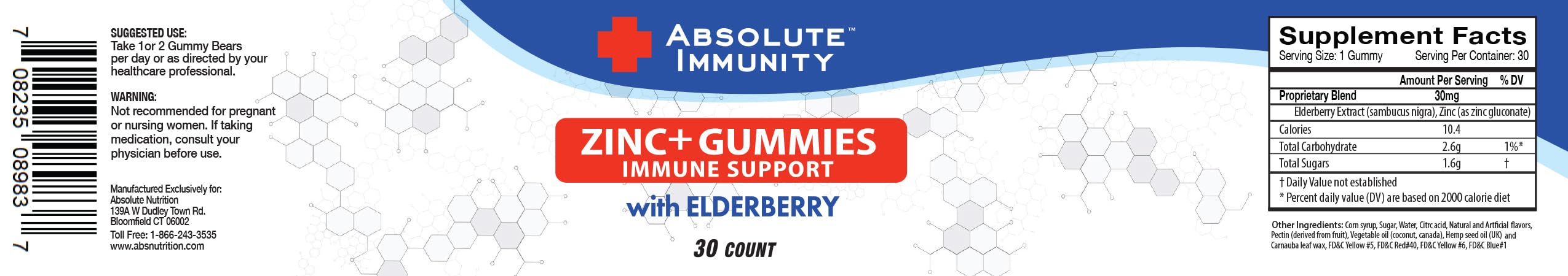 Absolute Immunity gomita en primer plano mostrando textura masticable y sabor apetecible