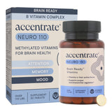 Accentrate Neuro 110 frente del empaque mostrando el producto y beneficios