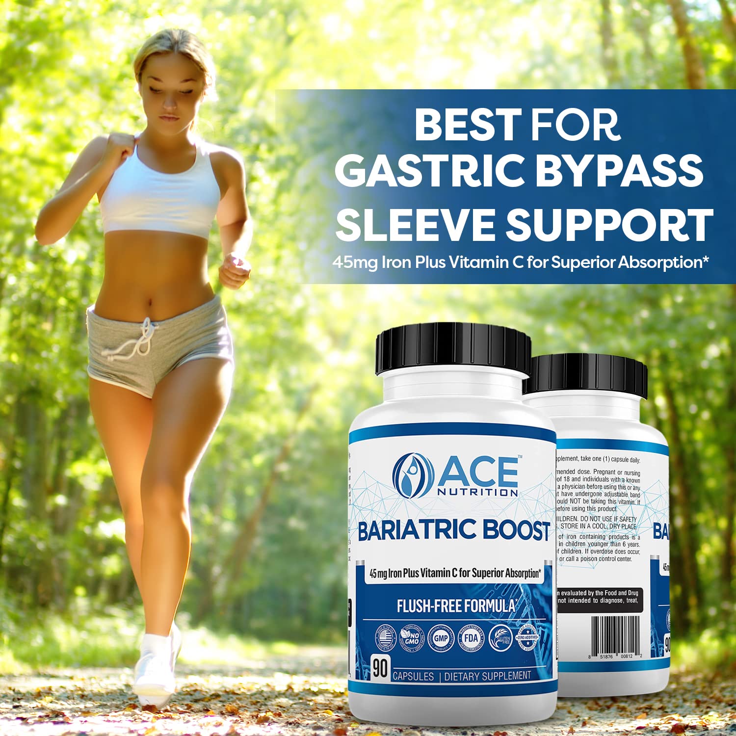 ACE NUTRITION cápsula detalle que muestra textura y fácil ingestión para una sola toma