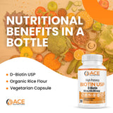 ACE NUTRITION close-up de una cápsula vegetal, fácil de tragar