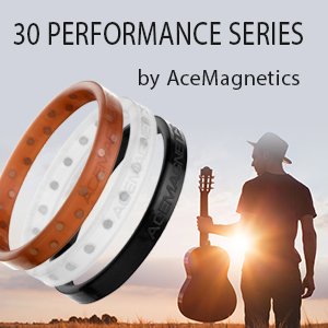 AceMagnetics pulsera en ambiente de músico resaltando confort en largas sesiones
