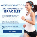 AceMagnetics prueba de agua con gotas sobre la pulsera mostrando resistencia al agua