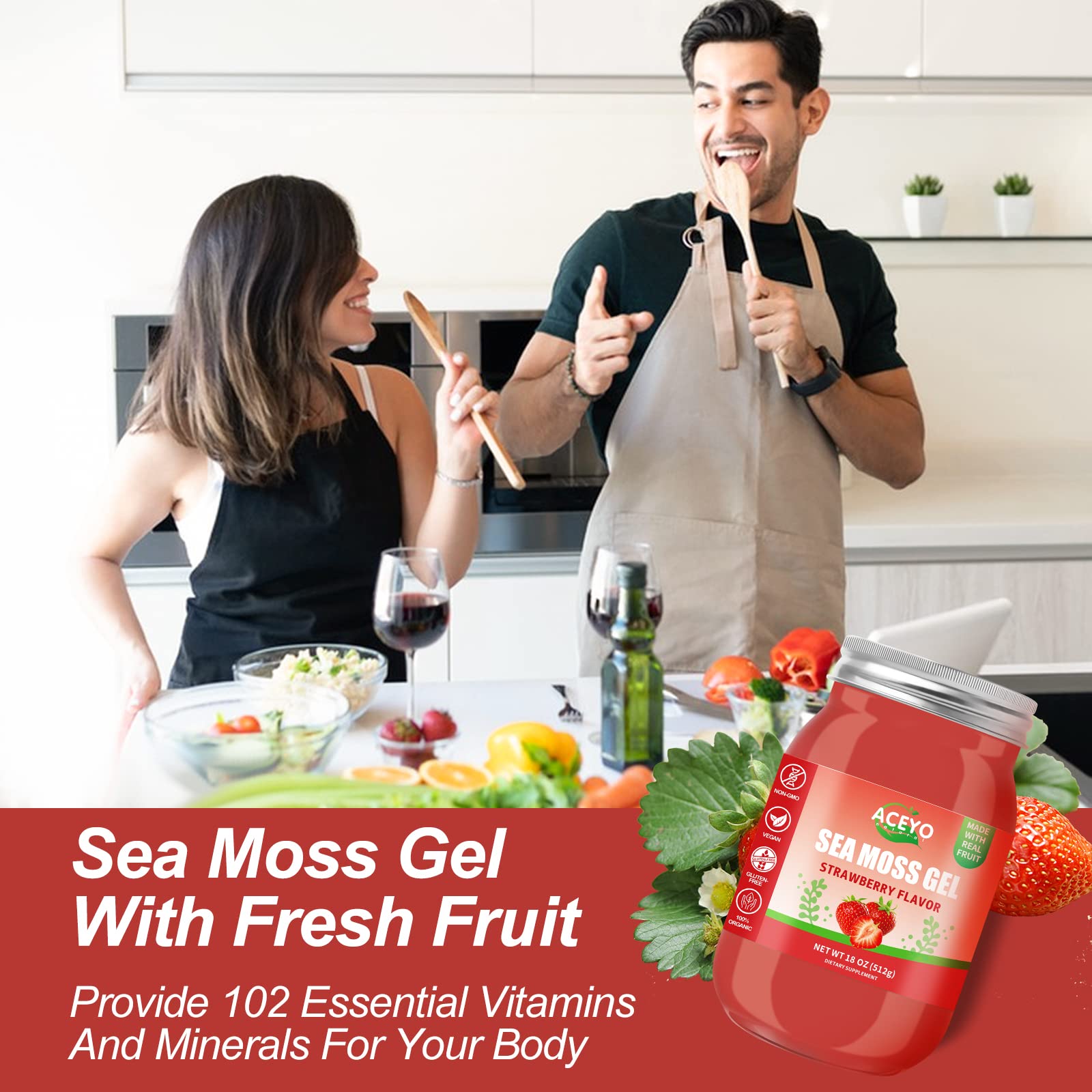 ACEYO producto en desayuno saludable, añade sabor fresa y micronutrientes