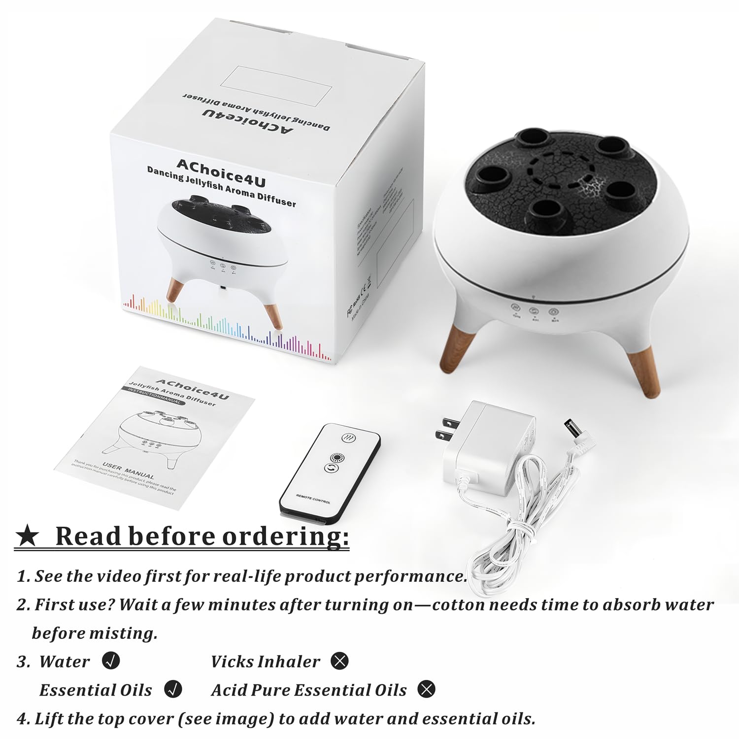 AChoice4U detalle superior estilo cráter muestra acabado estético y calidad