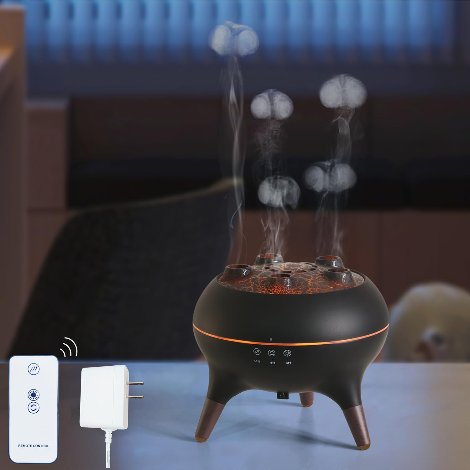 AChoice4U vista frontal del difusor medusa con estética elegante y humidificación