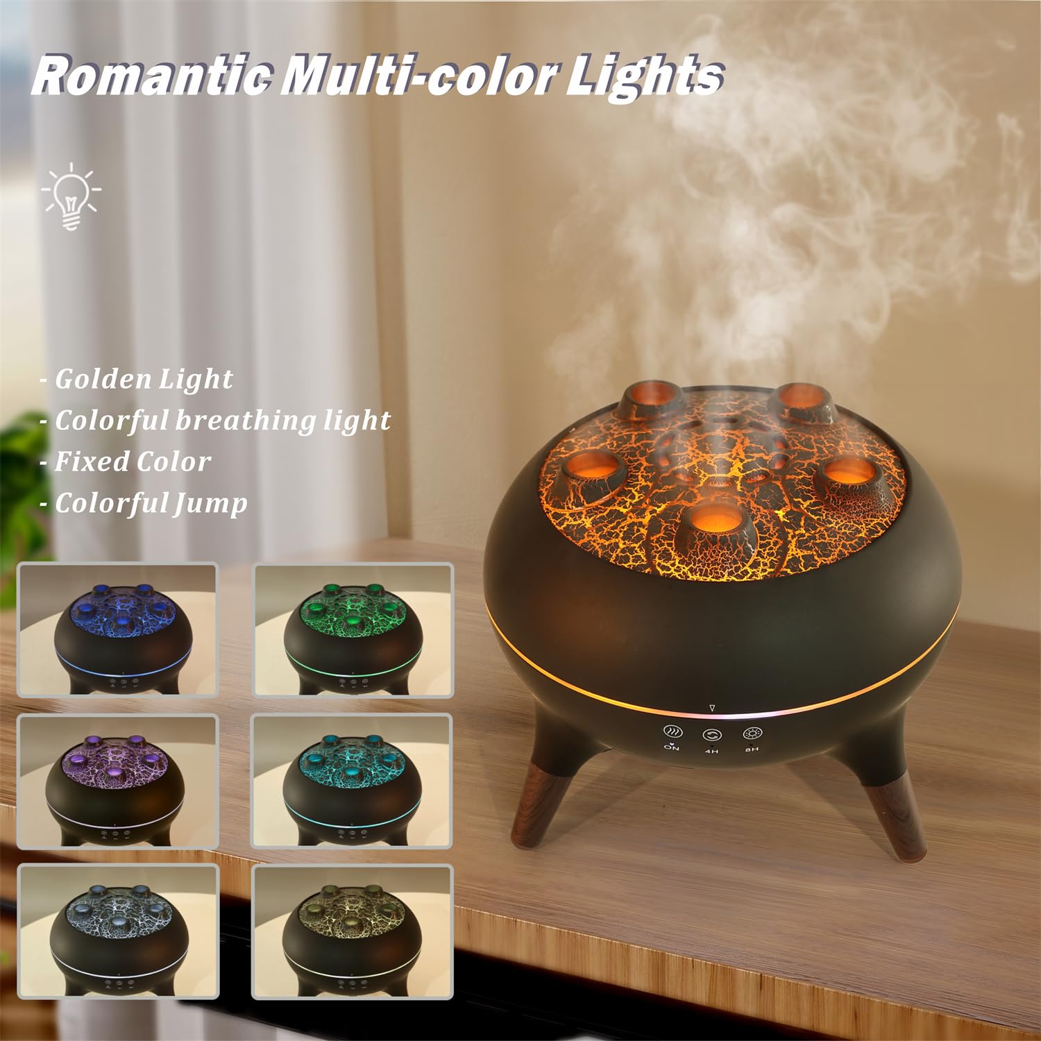 AChoice4U en dormitorio como luz nocturna y humidificador silencioso