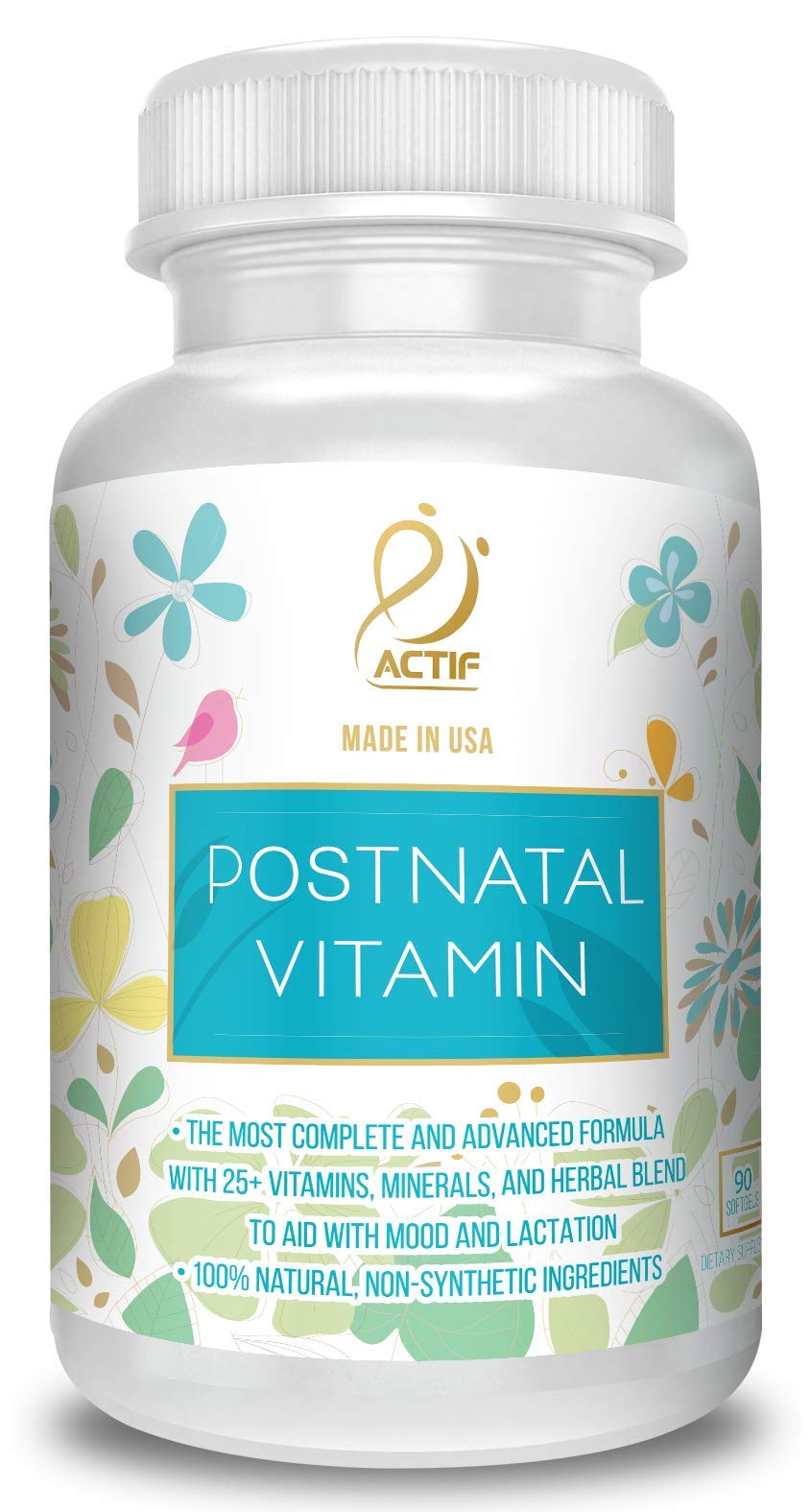 ACTIF envase frontal mostrando 90 cápsulas y beneficios principales