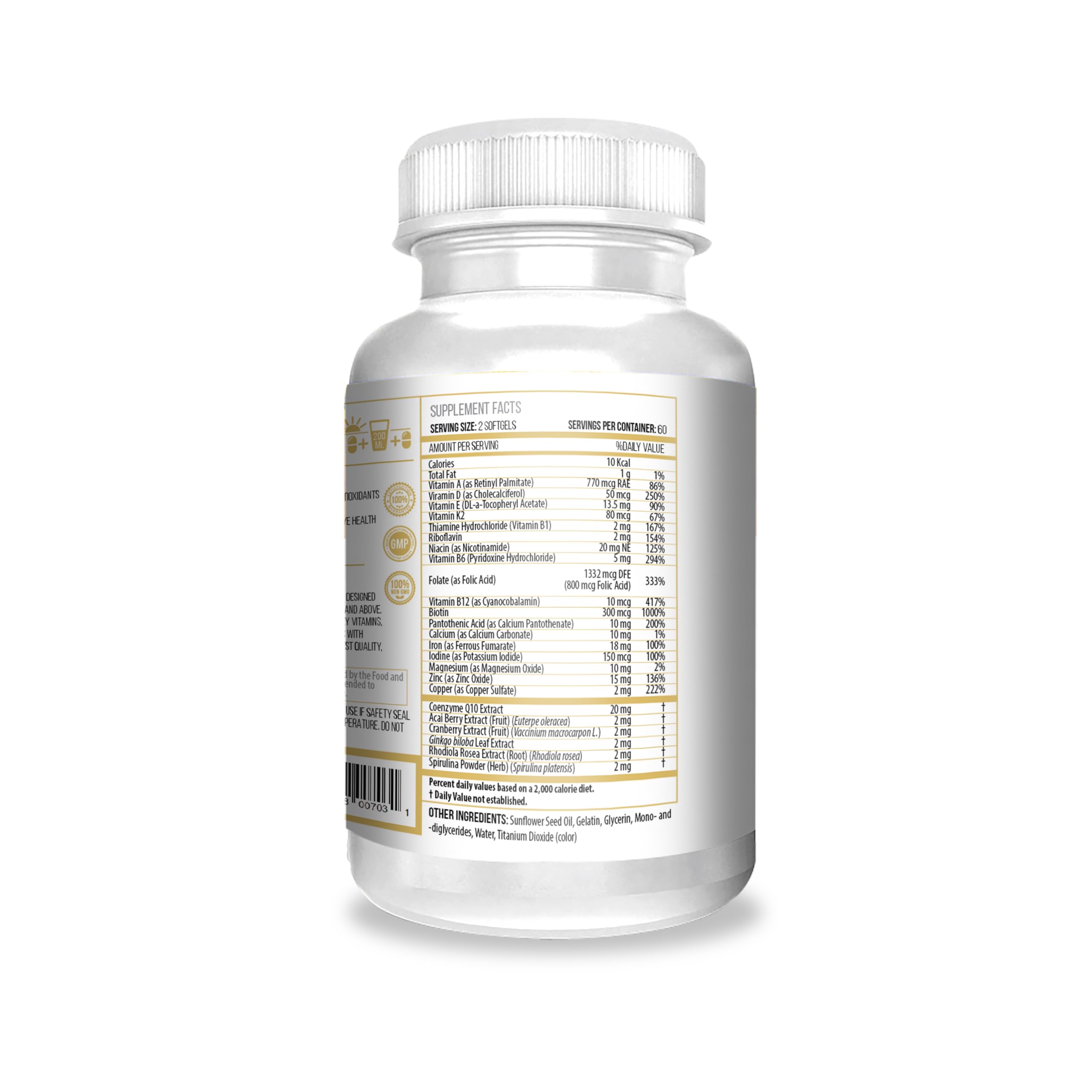 ACTIF detalle de cápsula y textura que destaca ingredientes orgánicos